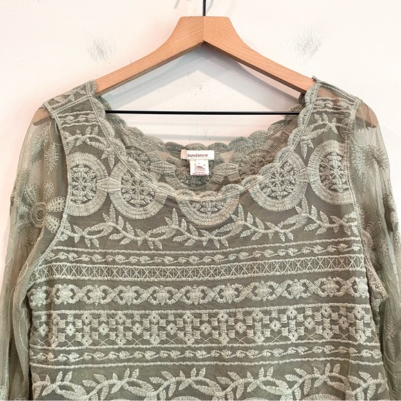 Sundance Long Sleeve Sheer Lace Top - Picture 3 of 12